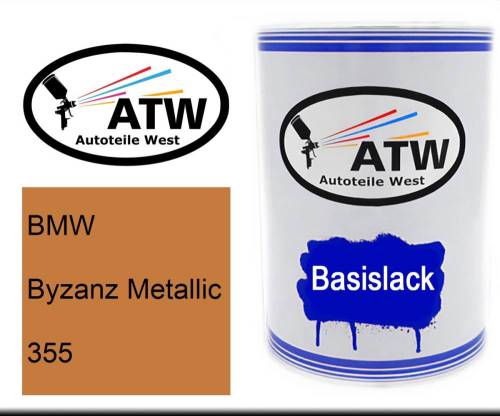 BMW, Byzanz Metallic, 355: 500ml Lackdose, von ATW Autoteile West.